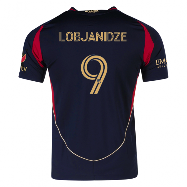 adidas Saba Lobjanidze Atlanta United Home Jersey w/ MLS Patches 25/26 (Red/Black)