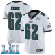 Men's Nike NFL Philadelphia Eagles #62 Jason Kelce Limited Road White Vapor Untouchable Super Bowl LII Jersey