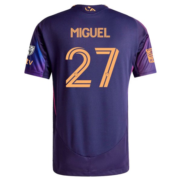 adidas Miguel Berry LA Galaxy Away Jersey w/ MLS + Apple TV + RBC Sponsor 25/26 (Purple) (Copy)