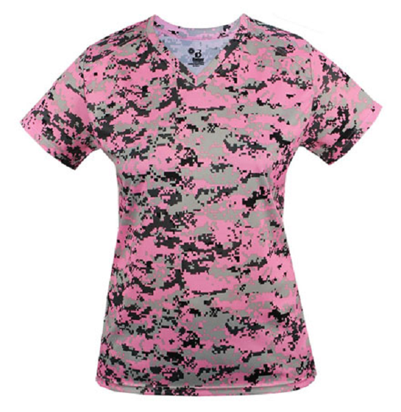 Full customized design :Digital Ladies V-Neck Tee - Design Online or Buy It Blank