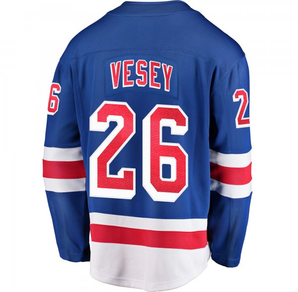 Men's New York Rangers Jimmy Vesey Fanatics Blue Home Breakaway Player Jersey