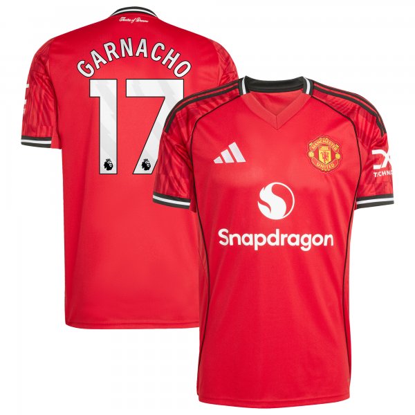 Alejandro Garnacho Manchester United adidas Home 2025/26 Replica Player Jersey - Red