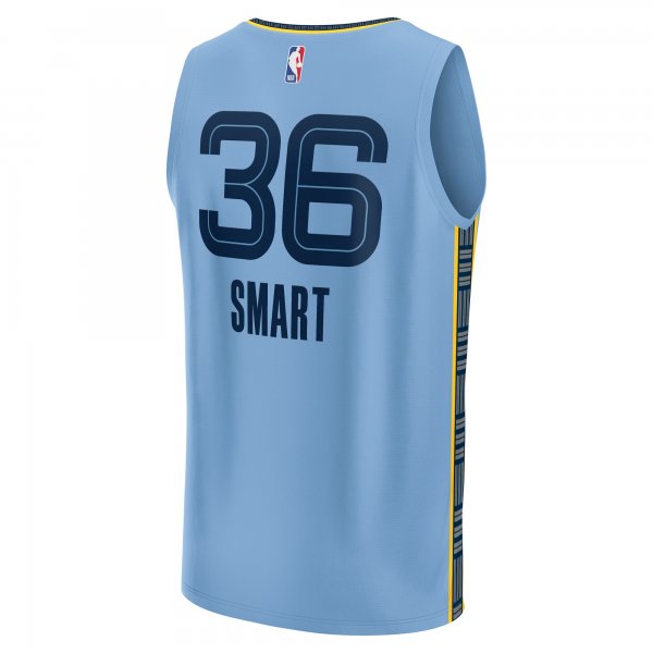 Men's Memphis Grizzlies Marcus Smart Fanatics Light Blue Fast Break Player Jersey - Statement Edition