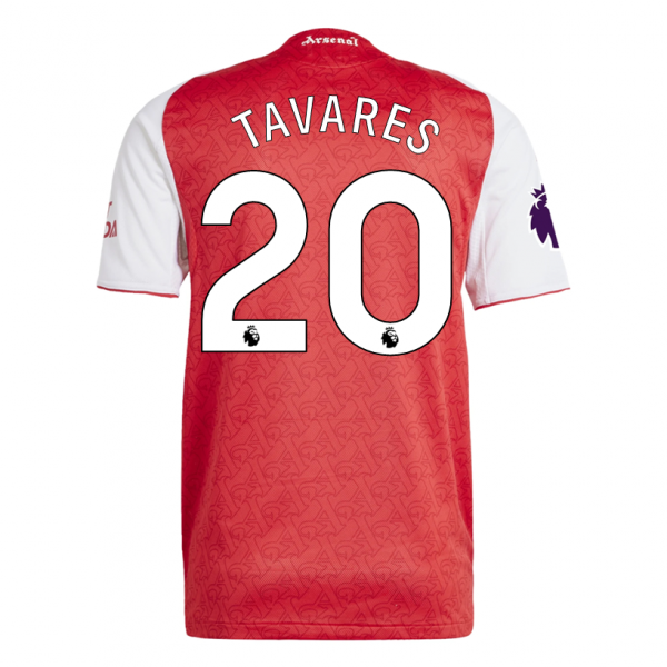 adidas Nuno Tavares Arsenal FC Home Jersey 25/26 w/ EPL Patch (Better Scarlet/White