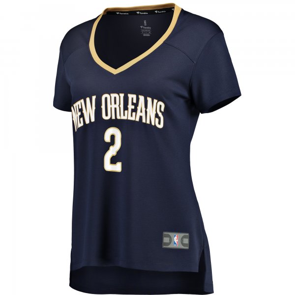 Women's New Orleans Pelicans Lonzo Ball Fanatics Navy Fast Break Replica Jersey - Icon Edition