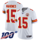 Kansas City Chiefs #15 Patrick Mahomes White Men's Stitched NFL 100th Season Vapor Limited Jersey