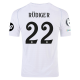 adidas Real Madrid Antonio Rudiger Home Jersey w/ Champions League Patches 24/25 (White/Black)