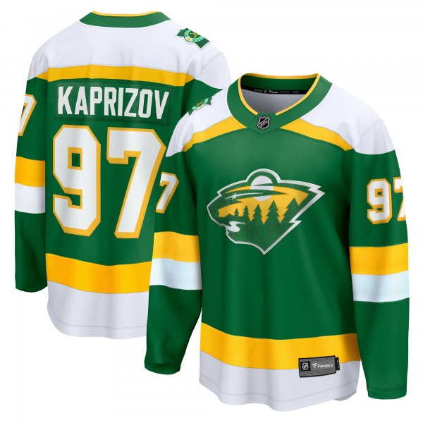 Men's Minnesota Wild Kirill Kaprizov Fanatics Green Alternate Premier Breakaway Player Jersey