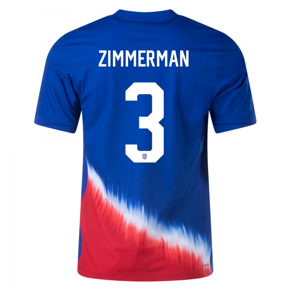 Nike United States Match Walker Zimmerman Away Jersey 24/25 (Old Royal/Sport Red/White)