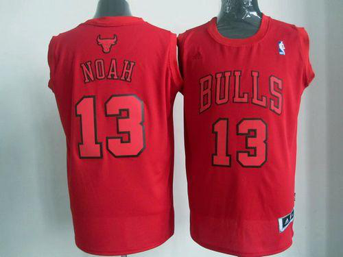 Men's Chicago Bulls #13 Joakim Noah Red Big Color Fashion Stitched NBA Jersey