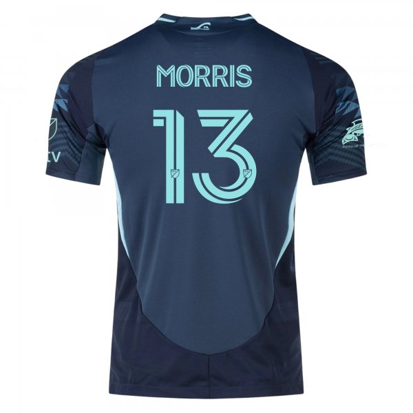 adidas Jordan Morris Seattle Sounders Away Jersey 25/26 w/ MLS Patches & Sponsor (Aura Ink)