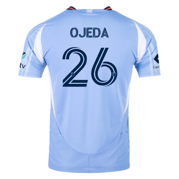 adidas Agustín Ojeda New York City FC Home Jersey 25/26 w/ MLS Patches (Bahia Light Blue)