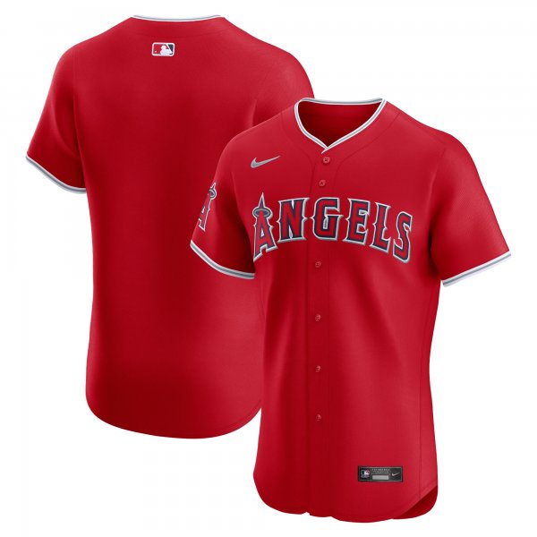 Men's Los Angeles Angels  Nike Red Alternate Vapor Premier Elite Patch Jersey