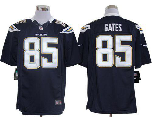 Nike Los Angeles Chargers #85 Antonio Gates Navy Blue Team Color Men's Stitched NFL Limited Jersey