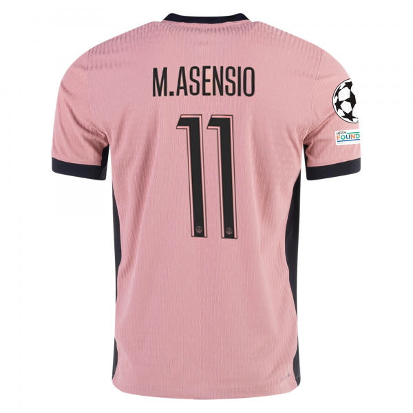 Nike Paris Saint-Germain Marco Asensio Third Jersey w/ Champions League Patches 24/25 (Rust Pink/Black)