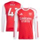 Declan Rice Arsenal adidas 2025/26 Home Replica Long Sleeve Player Jersey - Red
