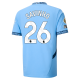Puma Manchester City Savinho Home Jersey w/ EPL + No Room For Racism Patch 24/25 (Team Light Blue/Marine Blue)
