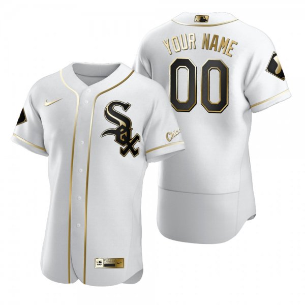 Chicago White Sox Custom Men's Nike White Golden Edition Jersey