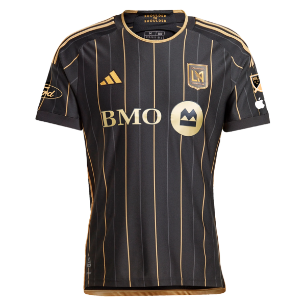 adidas Lorenzo Dellavalle LAFC Home 2025 Jersey w/ MLS + Apple TV + Ford Patches (Black/Gold)