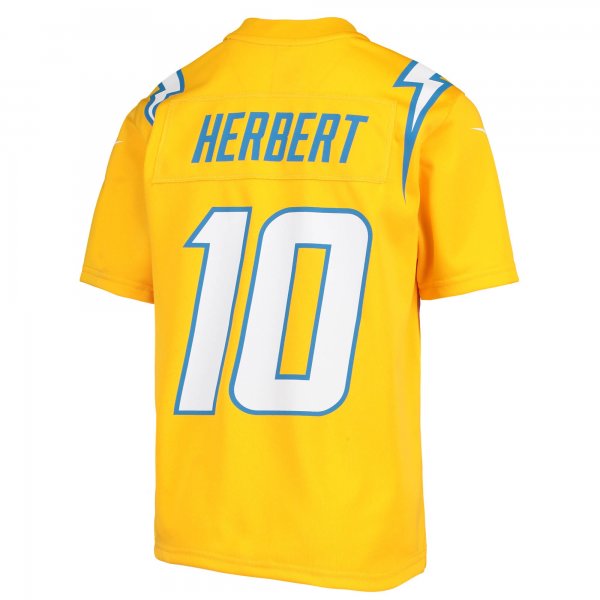 Youth Los Angeles Chargers Justin Herbert Nike Gold Inverted Team Game Jersey