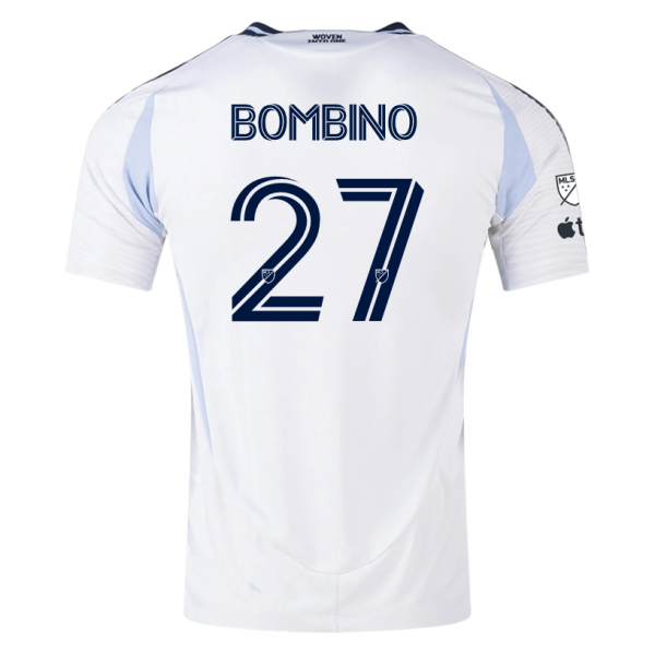 adidas San Diego FC Luca Bombino Away Jersey 25/26 w/ MLS & Apple Patch (White)