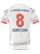 adidas Goretzka Away Jersey 25/26 w/ Sponsor + Meister Bundesliga Patch (White/Red)
