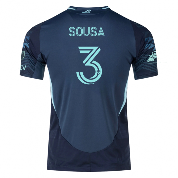 adidas T. Sousa Seattle Sounders Away Jersey 25/26 w/ MLS Patches & Sponsor (Aura Ink)