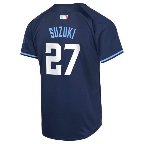 Youth Chicago Cubs Seiya Suzuki Nike Navy City Connect Limited Player Jersey