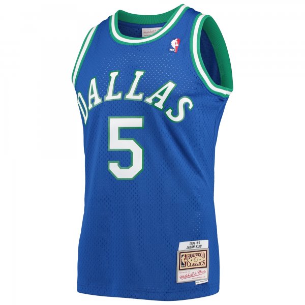 Men's Dallas Mavericks Jason Kidd Mitchell & Ness Blue 1994/95 Hardwood Classics Swingman Jersey