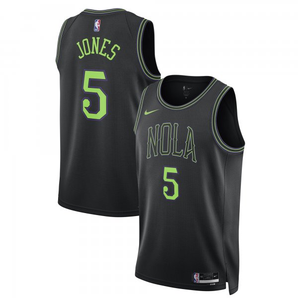 Men's Unisex New Orleans Pelicans #5 Herbert Jones Nike Black 2023/24 Swingman City Edition Jersey