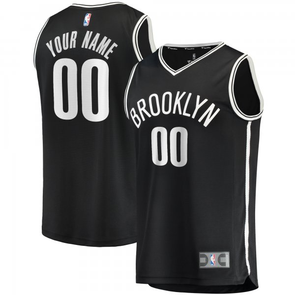 Youth Brooklyn Nets Fanatics Black Fast Break Custom Replica Jersey - Icon Edition