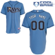 Tampa Bay Rays Light Blue Men's Customized Cool Base MLB Jersey