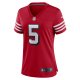 Women's San Francisco 49ers Trey Lance Nike Scarlet Alternate Game Jersey