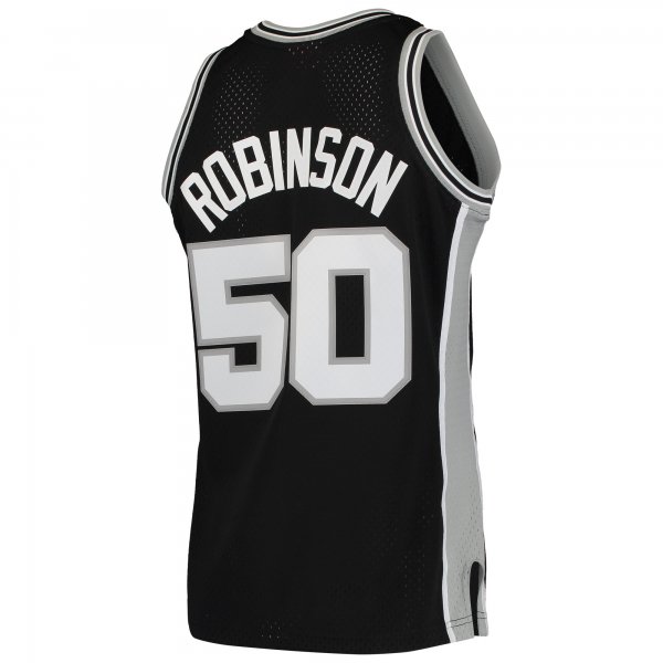 Men's San Antonio Spurs David Robinson Mitchell & Ness Black 1991/92 Hardwood Classics Swingman Jersey