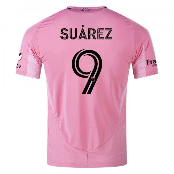 adidas Luis Suárez Inter Miami CF Home Jersey 25/26 w/ MLS Patches + Sponsor (Easy Pink)