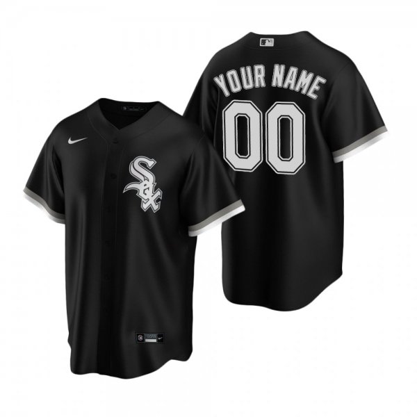 Men's Chicago White Sox Custom Nike Black Alternate Jersey