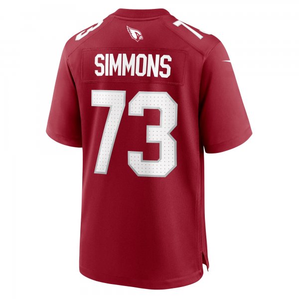 Men's Arizona Cardinals Lachavious Simmons Nike  Cardinal Team Game Jersey