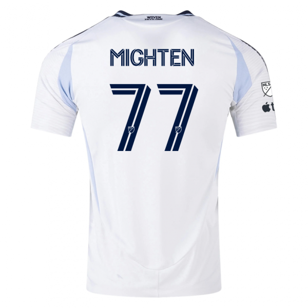 adidas San Diego FC Alex Mighten Away Jersey 25/26 w/ MLS & Apple Patch (White)