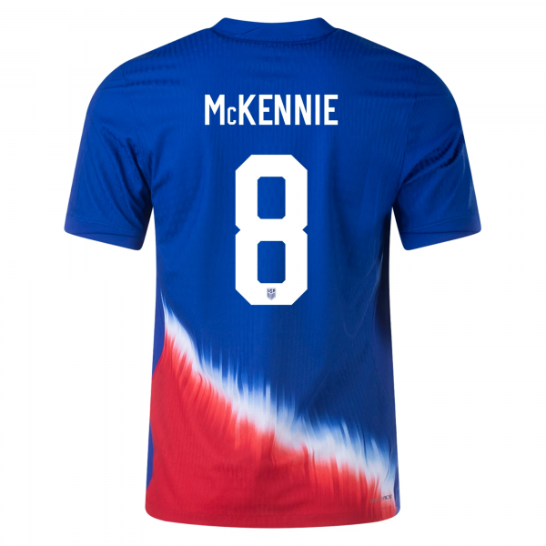 Nike United States Match Weston Mckennie Away Jersey 24/25 (Old Royal/Sport Red/White)