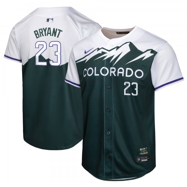 Youth Colorado Rockies Kris Bryant Nike Green City Connect Limited Player Jersey