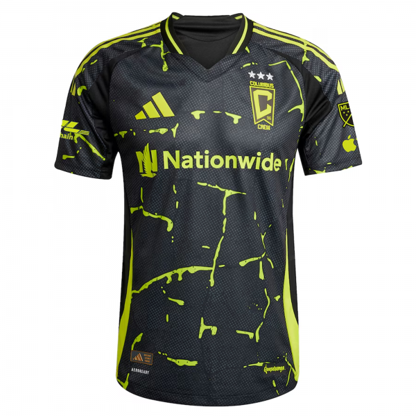 adidas Cesar Ruvalcaba Columbus Crew Away Jersey w/ MLS Patches 25/26 (Black/Yellow)