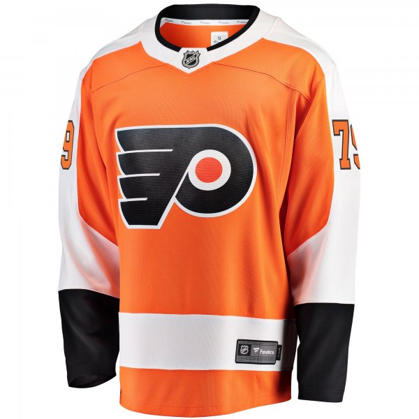 Men's Philadelphia Flyers Carter Hart Fanatics Orange Home Premier Breakaway Player Jersey