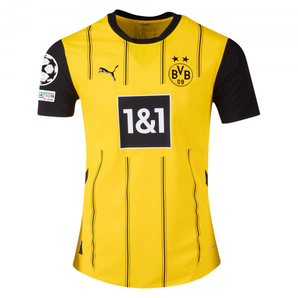 Puma Borussia Dortmund Julian Brandt Home Jersey w/ Champions League Patches 24/25 (Faster Yellow/Puma Black)