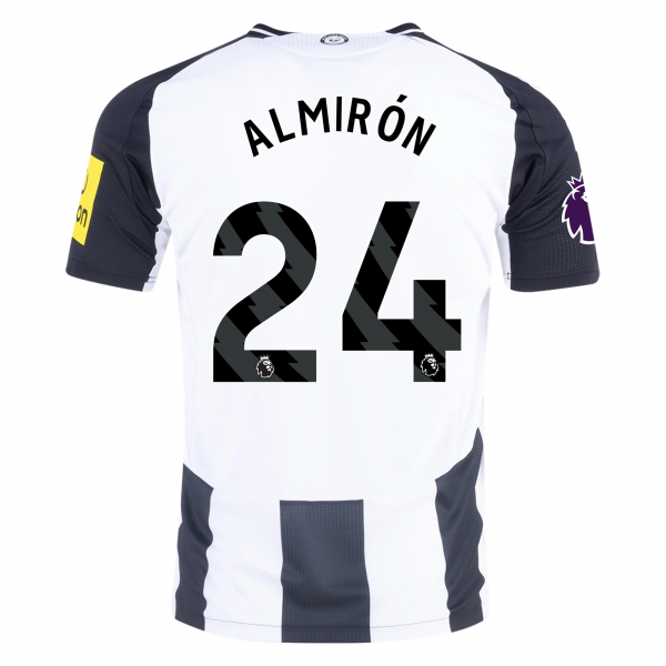 Adidas Newcastle United Miguel Almirón Home Jersey w/ EPL Patch 24/25 (Black/White)