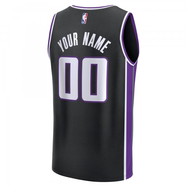 Youth Sacramento Kings  Fanatics Black Custom Fast Break Jersey - Icon Edition