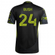adidas Evan Bush Columbus Crew Away Jersey w/ MLS Patches 25/26 (Black/Yellow)