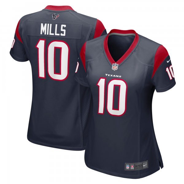 Women's Houston Texans Davis Mills Nike Navy Nike Game Jersey