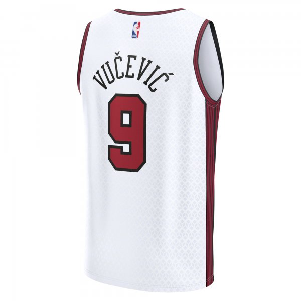 Men's Chicago Bulls Nikola Vucevic Fanatics White Fastbreak Jersey - City Edition