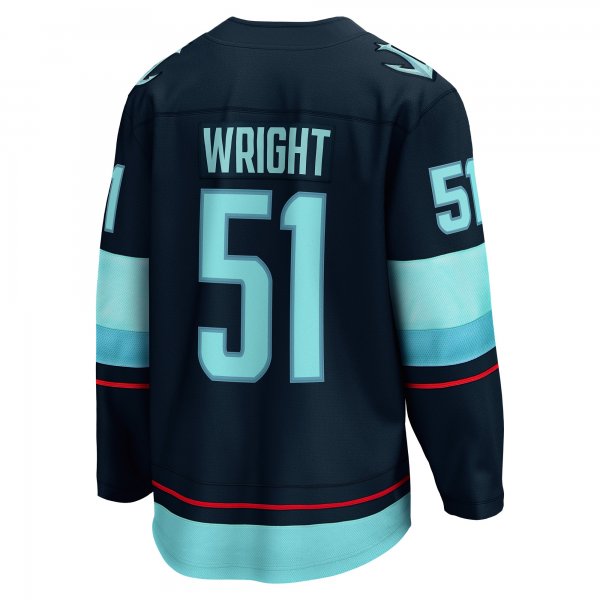 Men's Seattle Kraken Shane Wright Fanatics Deep Sea Blue Home Breakaway Player Jersey