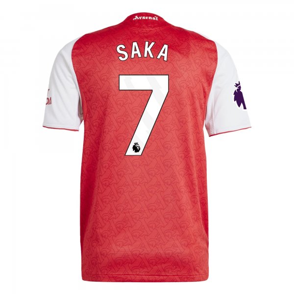 adidas Bukayo Saka Arsenal FC Home Jersey 25/26 w/ EPL Patch (Better Scarlet/White)